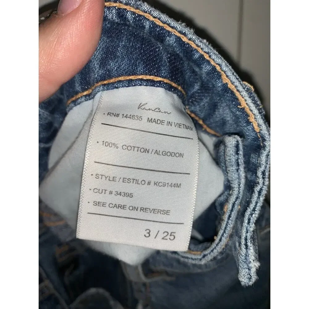 KanCan‎ Women's High Rise Distressed Straight Leg Jeans Size 3/25 Blue
